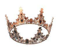 FOMIYES Vintage Rhinestones Crown Wedding Headdress Elegant Rhinestone Tiara Hairpiece for Brides and Classic Baroque Style Bridal Hair Accessory with No Fade Design