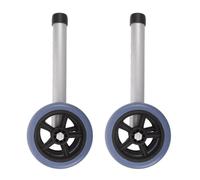 FOMIYES Walker Wheel Replacement Parts Aluminum Alloy Dual-Row Silent Swivel Caster Wheels for Elderly Mobility Aid Walker Accessories