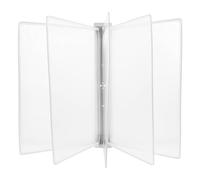 FOMIYES Wall Mounted File Organizer 5-page A4 Document Display Rack White Wall Hanging Folder Storage System Office File Holder for Reference