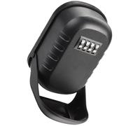 FOMIYES Wall Mounted Key Lock Box with Combination Lock, Outdoor Spare Key Storage Safe Box, Matte Black Security Lockbox for Home and Office Use