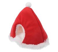 FOMIYES Warm Plush Pet Nest Bed for Small Pets and Hedgehogs, Lovely Shaped Red Winter House Providing Comfy Sleep Experience for Cold Days and Home Decoration