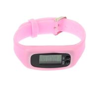 FOMIYES Watch Pedometer Step Counter Bracelet for Walking and Taking Exercises Pink Silicone Easy to Carry No Apps Required Built-in 1.5V-AG10 Battery
