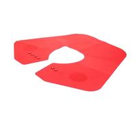 FOMIYES Waterproof and from Sticking Trimmings Movement Arm Free Provides Silicone Styling Shawl Neck Collar with Red Colour, Prevents Hair for Haircut Dye Barber Shop Use