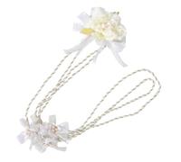 FOMIYES Wedding Lasso Rope Wedding Handfasting Cord Simple Lasso Handfasting Cord for Bridal Ceremony Rope for Ceremony Rose White Fabric