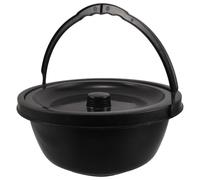 FOMIYES Wheelchair Toilet Bed Pan Senior Bedside Commode Ergonomic Comfort Easy Installation Black High Density Plastic Humanized Shape for Home Care Centers Elderly Men Seniors