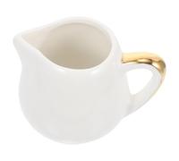 FOMIYES White Ceramic Milk Jug with Handle for Catering and Restaurant Use, Multi-Purpose Milk Cup and Sauce Cup, Elegant and Creative Design, Sturdy Ceramic Material for Kitchen