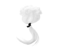 FOMIYES White Curly Judge Wig for Men Reusable Synthetic Lawyer Costume Hairpiece for Halloween Cosplay and Festival Secure Comfortable Fit Authentic Long Hairstyle