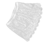 FOMIYES Women Lace Mini Skirt Underskirt Extender for Plus Size with Comfortable Fit, Nylon and Chinlon Material, White Half-length Skirt Shirt Extender for Spring and Fall Seasons