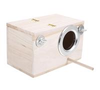 FOMIYES Wood Bird Nesting Box for Cage, Breeding House for Budgie and Finch