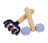 FOMIYES Wood Massage Roller Set 2pcs Handheld Wooden Sculpting Tools for Body Massage Rolling Calf Leg Arm Relaxation Manual Massager for Home Gym Yoga