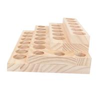 FOMIYES Wooden Essential Oil Storage Box Organizer 4-Layer 30-Slot Pine Display Rack 29x17.5x8cm for Home Aromatherapy Bottle Storage