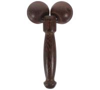 FOMIYES Wooden Facial Roller Handheld Face Massage Roller for Face and Body with Double Design, Portable Relaxing Skin Tool Brown Suitable for Eye and Neck Massage