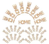 FOMIYES Wooden Home DIY Letter Cutouts 100Pcs Blank Pieces for Craft Projects Boys and Drawing and Home Jar Filler Decoration
