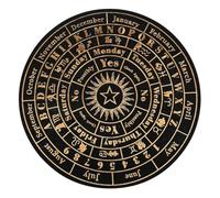 FOMIYES Wooden Pendulum Board Divination Tool with Carved Symbols Dowsing Board for Witchcraft and Spiritual Message Reading Elegant Home Decor Accent