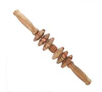 FOMIYES Wooden Roller Abdominal Massager Six-Wheel Back and Belly Muscle Relief Tool for Self-Massage Natural Wood Design to Relax Tension and Soothe Muscles