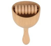 FOMIYES Wooden Swedish Massage Cup with Integrated Roller for and Muscle Relaxation Handheld Body Shaping Tool Made from Natural Torch Wood Ergonomic Design for Home Use