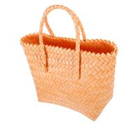 FOMIYES Woven Rattan Handbag Small Tote Bag Retro Wicker Purse for Women Beach Travel Casual Outings Stylish Vintage Inspired Handwoven Grass Crochet Bag