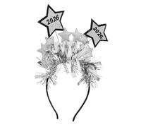FOMIYES Year's Eve Headband for Women Glitter Star Tiara Hair Hoop with Tassel Comfortable Fit for Adults Festive Party Accessory for Celebrations