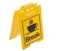 FOMIYES Yellow Acrylic Office Desk Sign Lightweight Portable Front Desk Status Indicator for Work Cubicle and Door Use Modern Minimal Design