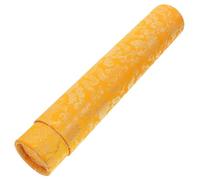FOMIYES Yellow Dragon Pattern Extendable Calligraphy Scroll Tube 62cm Length with 6cm Diameter, Mailing Poster Tube with Caps for Chinese Painting Storage and Transport