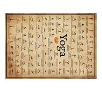 FOMIYES Yoga Posture Wall Chart Canvas Poster 50x70cm Unframed Home Accessory for Fitness Workout Exercise Room Decor Household Decorative Wall Art