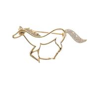 FOMIYES Zircon Horse Brooch: Hollow Animal Brooch With Bling Tail - Lapel Pin For Shawls & Dresses - Elegant Chinese Vintage Jewelry For Parties & Daily Wear