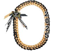 FOMOMDI 2025 Graduation Honor Ribbon Leis, Graduation Braided Necklace for College Student School Grad Party Supplies, 2025, Polyester, No Gemstone