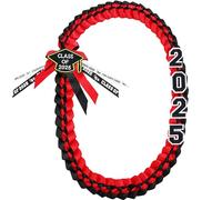FOMOMDI 2025 Graduation Honor Ribbon Leis, Graduation Braided Necklace for College Student School Grad Party Supplies, 2025, Polyester, No Gemstone