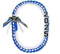 FOMOMDI 2025 Graduation Honor Ribbon Leis, Graduation Braided Necklace for College Student School Grad Party Supplies, 2025, Polyester, No Gemstone