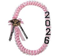 FOMOMDI 2026 Graduation Honor Ribbon Leis, Graduation Braided Necklace for College Student School Grad Party Supplies, 2026, Polyester, No Gemstone