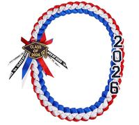 FOMOMDI 2026 Graduation Honor Ribbon Leis, Graduation Braided Necklace for College Student School Grad Party Supplies, 2026, Polyester, No Gemstone