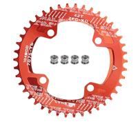 FOMTOR 104 BCD Chainring 42T 7-12 Speed Compatible CNC 7075 Aluminum Narrow Wide Tooth Round Chainrings for MTB/Road Bike Ebike Chainwheel Red
