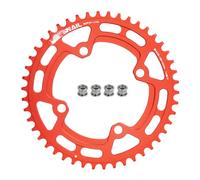 FOMTOR 104 BCD Chainring 46T 7-12 Speed Compatible CNC 7075 Aluminum Narrow Wide Tooth Round Chainrings for MTB/Road Bike Ebike Chainwheel Red