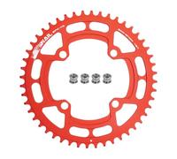 FOMTOR 104 BCD Chainring 48T 7-12 Speed Compatible CNC 7075 Aluminum Narrow Wide Tooth Round Chainrings for MTB/Road Bike Ebike Chainwheel Red