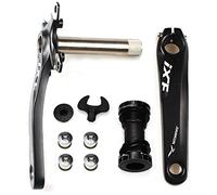 FOMTOR Bicycle Crank Arm Set BCD 104 Road Mountain Bike Crankset with Bottom Bracket and Chainring bolts 170mm Crank Arm (Black)