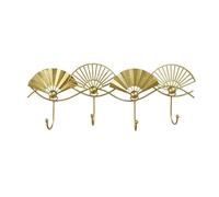 FOMWWVYS Coat Rack Iron Wall-Mounted Coat Hooks Gold Hooks Hanging Rack Wall-Mounted Entryway Clothes Hooks Behind The Door Creative Hanging Hooks(L)