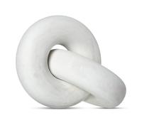 FOMWWVYS Home Decor 2 Link Wood Chain Decor Coffee Table Wooden Knot Hand Carved Modern Farmhouse Ornament(White)