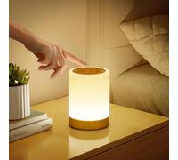 FOMYHEARD Dimmable Touch Bedside Lamp, 4 Modes & 256 Colors RGB Changing LED Night Light Kids Night Light, USB Rechargeable Nursing Lamp, Wireless Table Lamp for Bedroom