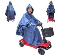 Fonakei Mobility Scooter Rain Cover, Mobility scooter Cape with Sleeves Wheelchair Rain Ponchos Adults Electric Scooter Poncho Accessories, Waterproof Rain Poncho,Extra Large