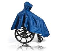 Fonakei Waterproof Wheelchair Poncho, Electric Rain Poncho for Disabled Elderly, Mobility Scooter Cape (Navy blue)