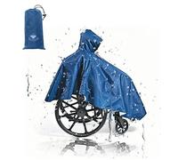Fonakei Waterproof Wheelchair Poncho, Windproof Rain Poncho for Wheelchair Mobility Scooter Wind Proof Cape