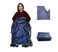 Fonakei Wheelchair Blanket Waterproof 105X115CM Windproof Fleece Lap Blanket for Elderly, Machine Washable Lightweight Throw for Hospital, Outdoor Travel & Gift，Vacuum packaging