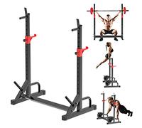 FONBEAR Squat Rack, Barbell Rack, Bench Press 550 LBS Max Load Adjustable Squat Rack Stand Multi-Function Weight Lifting Home Gym - Great for Beginners and Professional Use