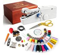 FONCOOD Sewing Kit for Adults & Beginners,Hand Sewing Machine with 36 Thread Spools and High-Quality Sewing Accessories,Wooden Box, Ideal for Clothing Repair, DIY Crafts and On-the-Go Sewing