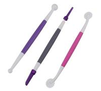 Fondant Cake Decorating Tools, 3PCS Cake Carving Tool, Fondant Modelling Tools, Fondant Stitching Wheel