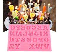 Fondant Cake Mold Silicone with Letter Shapes, Non- and Dust-Resistant for Creating Exquisite Desserts, Perfect for Parties and Baby Showers, Easy to Clean (Pink)