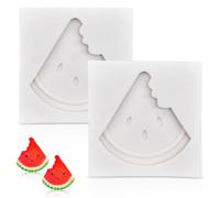 Fondant Chocolate Mold, 2Pcs Cute Fruit Shape Cake Decorating Mold 3D Watermelon Silicone Mini Moulds for Baking Cake Topper Decor