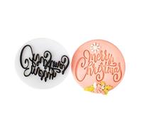 Fondant Cutter Christmas Fondant Molds Christmas Food Grade Molds Baking Supplies Texture for Family Gatherings Family Gathering Party Supplies