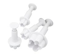 Fondant Flower Cutter, Flower Plunger Cookie Cutter Set | Fondant Cookie Plunger for Baking Decorating Kids Christmas Cake Pie Candy Chocolate