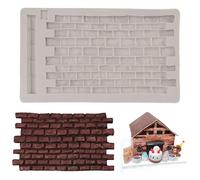 Fondant Impression Mat, Grid Lace Embossing Mat Stone Wall Texture Design Fondant Impression Mat Mold for Cupcake Wedding Cake Decoration